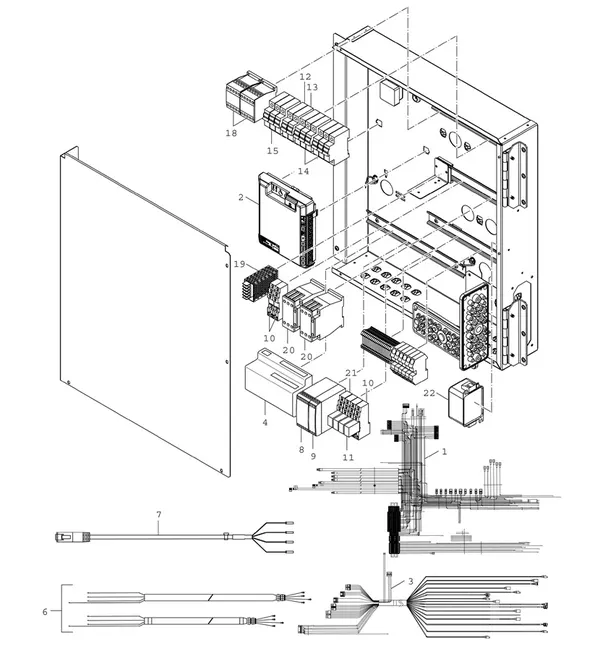 Exploded view Bosch Compress 7000 LW EHP 22-2 LW: Regelkast