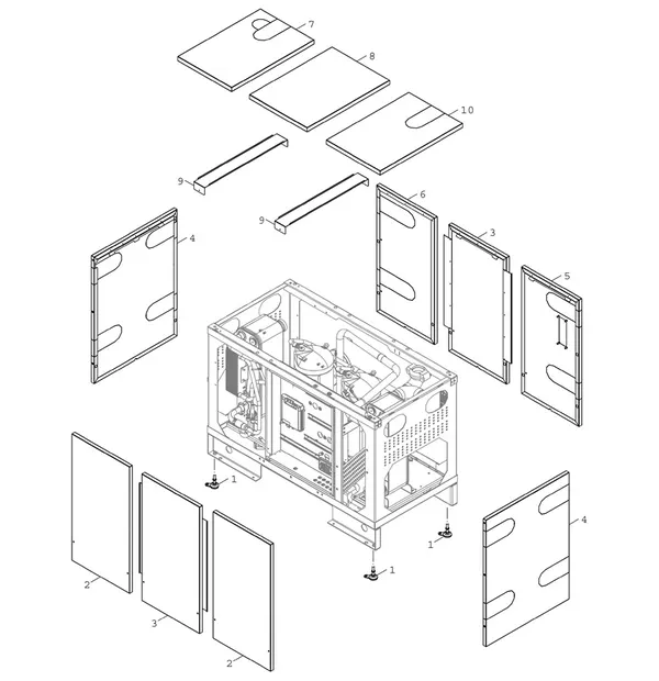 Exploded view Bosch Compress 7000 LW EHP 80-2 LW: Toestelmantel