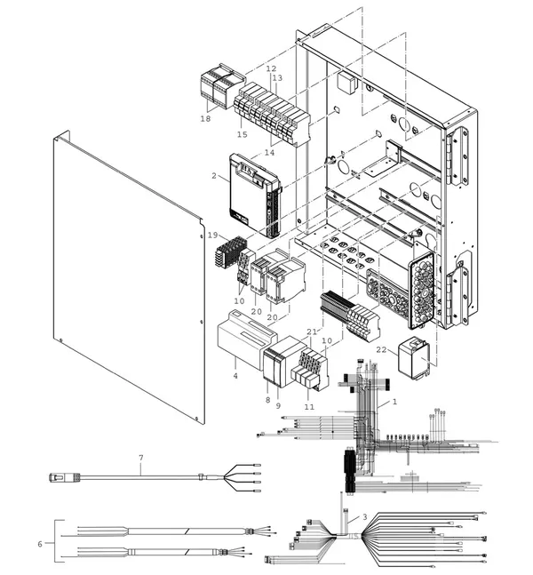 Exploded view Bosch Compress 7000 LW EHP 48-2 LW: Regelkast