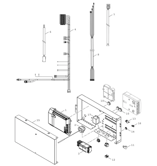 Exploded view Bosch Compress 7800i LW 8 MF: Regelkast