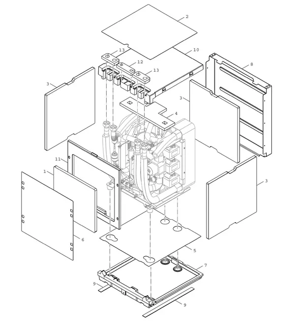 Exploded view Bosch Compress 7800i LW 8 MF: Toestelmantel koelmiddelcircuit