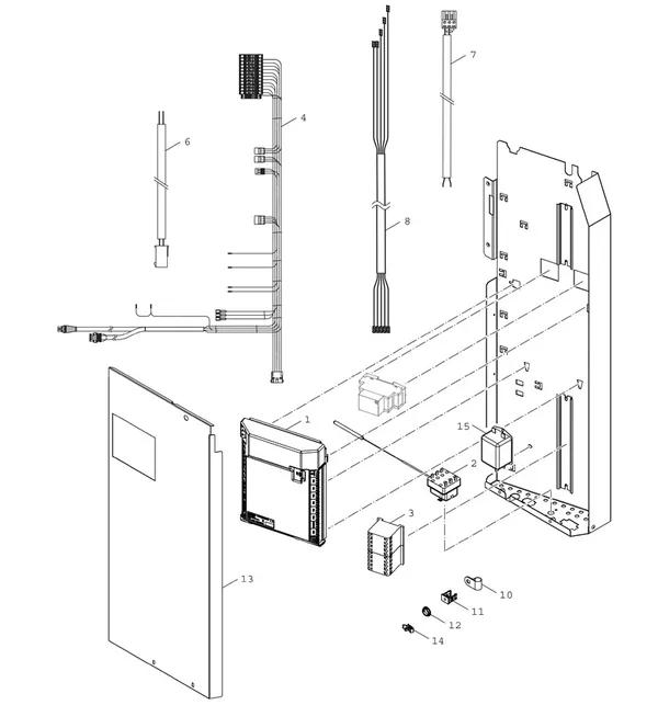 Exploded view Bosch Compress 7800i LW 16 MF: Regelkast