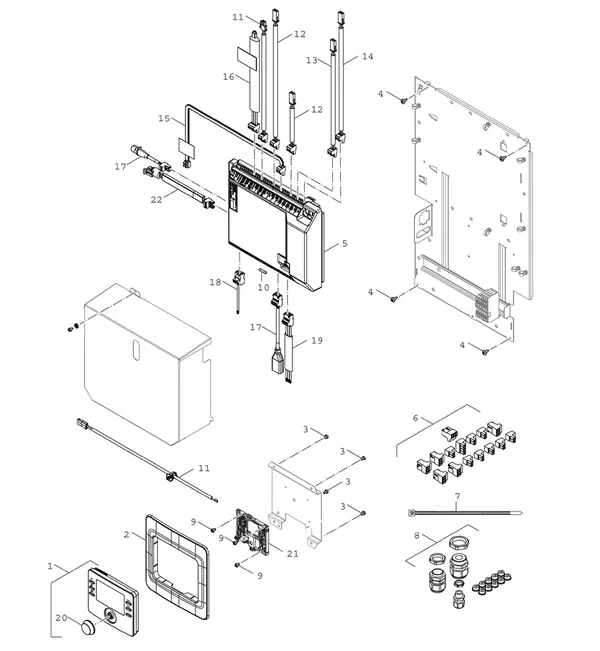 Exploded view Bosch Compress Hybrid 3400i AWS (CS3400iAWS 10B): Regeling