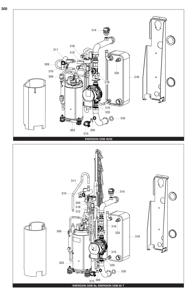 Exploded view Atag Energion ODM 80T: Compressor