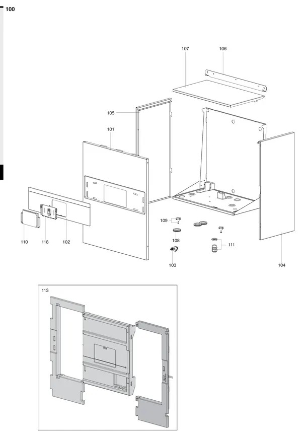 Exploded view Atag Energion IDU M: Mantel