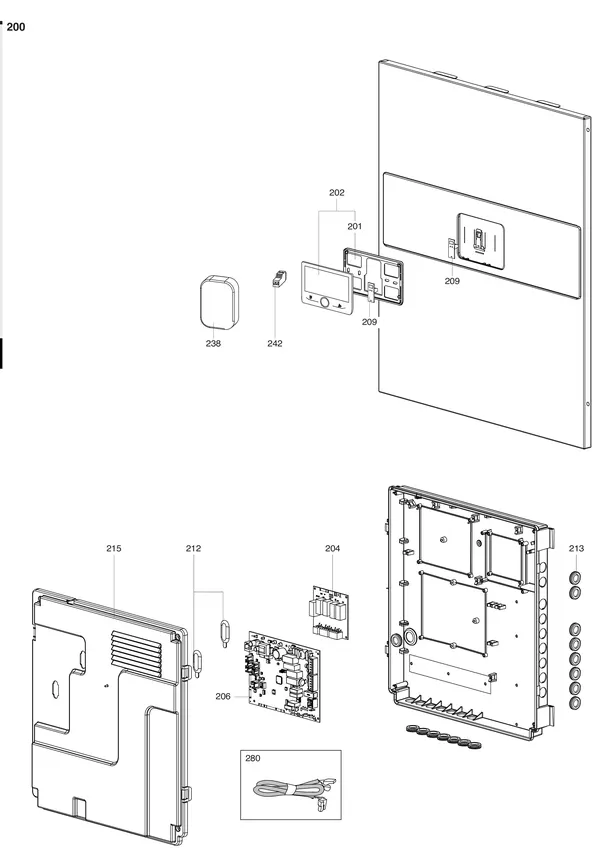 Exploded view Atag Energion IDU M-L: Elektrische componenten