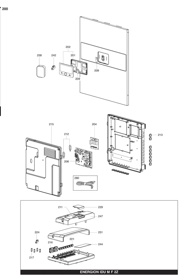 Exploded view Atag Energion IDU M F: Elektrische componenten