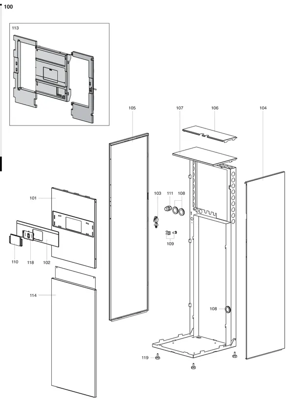 Exploded view Atag Energion IDU M-L F 2Z: Mantel