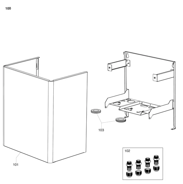 Exploded view Atag Energion IDU M HybridZone: Mantel