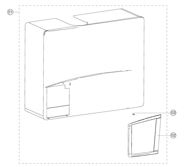 Exploded view Atag Q25SR | vanaf 2020 OSS1: Mantel