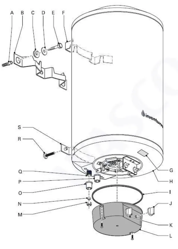 Exploded view Inventum EDR 80 Nachtstroom: Totaaloverzicht