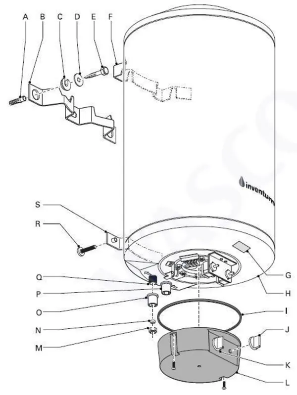 Exploded view Inventum EDR 120 Nachtstroom: Totaaloverzicht