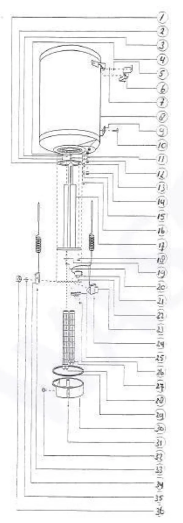 Exploded view Inventum EDR 121 Comfort: Totaaloverzicht