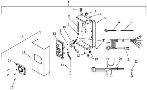 Exploded view Remeha RSC 190 Plus: Elektra