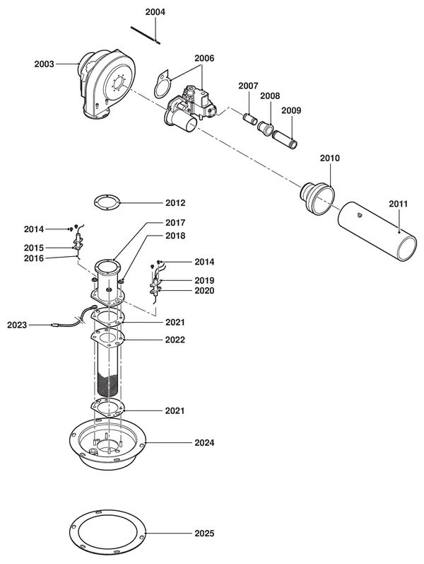 Exploded view Remeha Sentry EF PRO: Sentry ef pro