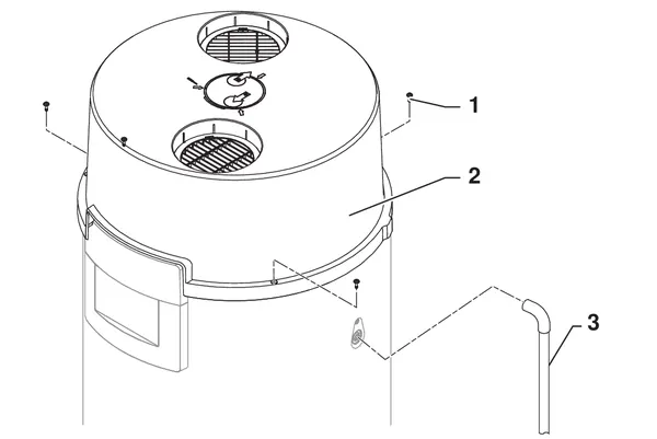 Exploded view Remeha Azorra Ace 200: Bovenpaneel