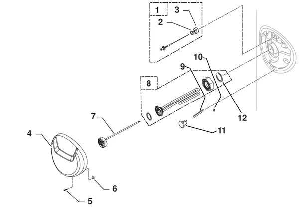 Exploded view Remeha Azorra Ace 200: Voorpaneel