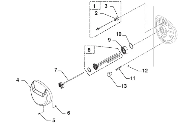Exploded view Remeha Azorra Ace 250 H: Voorpaneel