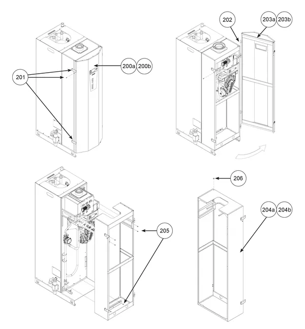 Exploded view Remeha CWH Ace 120/302: Mantel