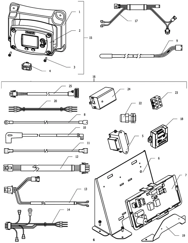 Exploded view Remeha EBW PRO 58-380: Elektra