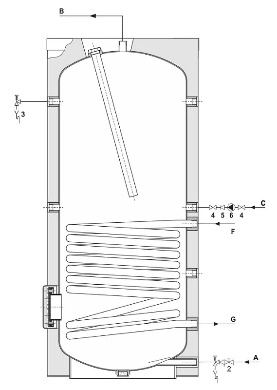 Exploded view A.O. Smith IT 500: Totaaloverzicht