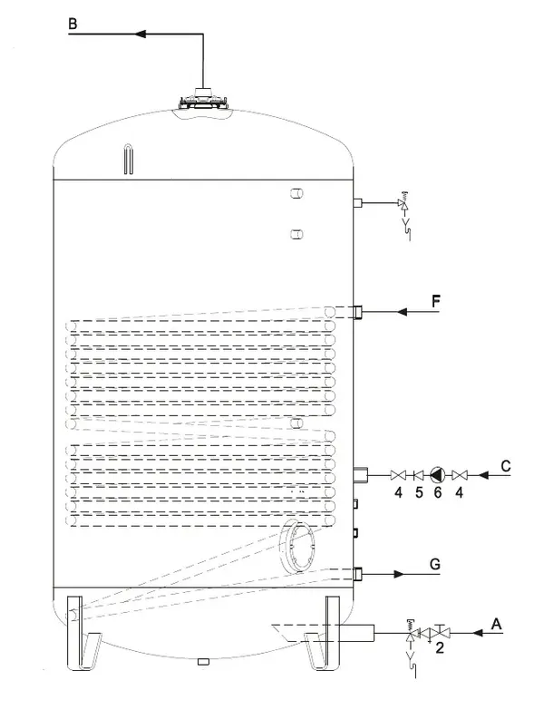 Exploded view A.O. Smith IT 1000: Totaaloverzicht