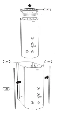 Exploded view Nibe PUB2-DS2 500: Mantel