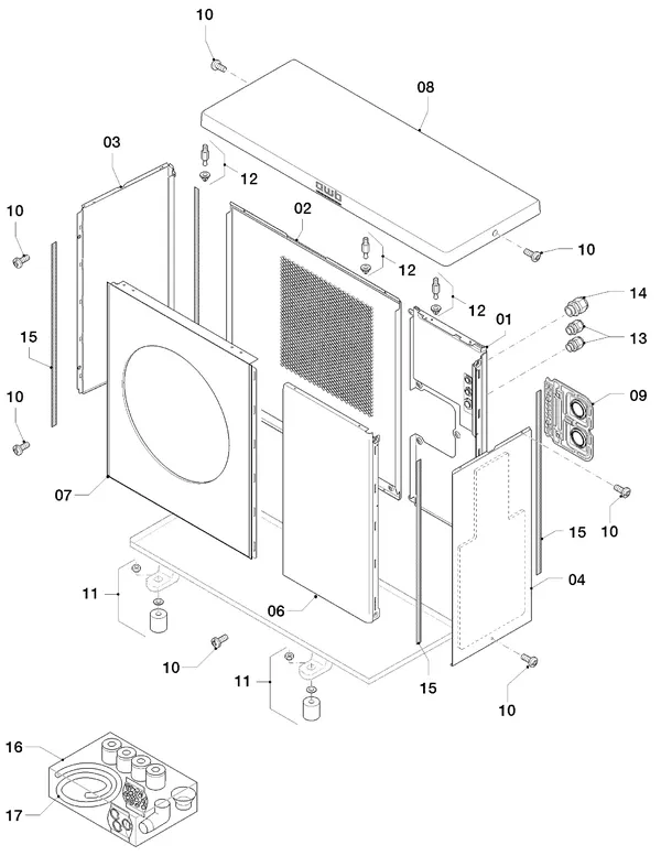 Exploded view AWB GeniaAir 5/2: Manteldelen
