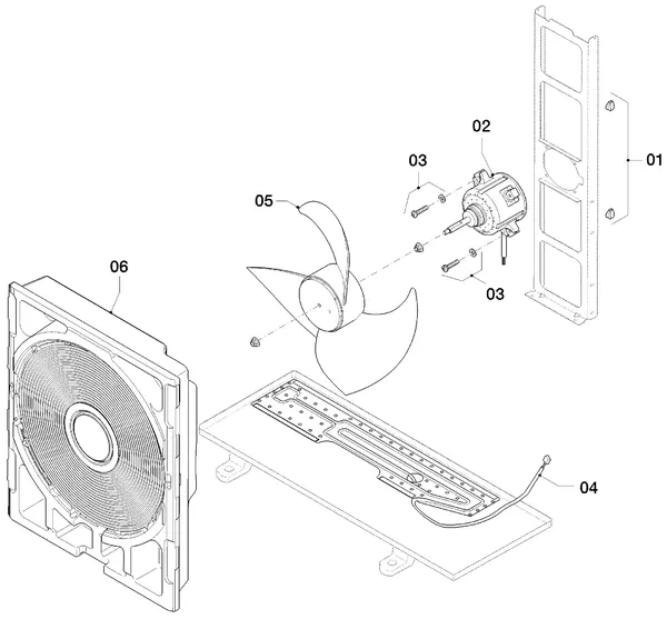 Exploded view AWB GeniaAir 5/2: Ventilatordelen