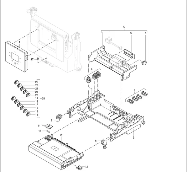 Exploded view Nefit (Bosch) 9700i HR25: Bedieningsunit