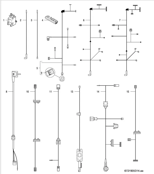 Exploded view Nefit (Bosch) 9700i HR25: Kabelboom