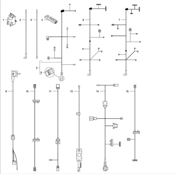 Exploded view Nefit (Bosch) 9700i HR35: Kabelboom