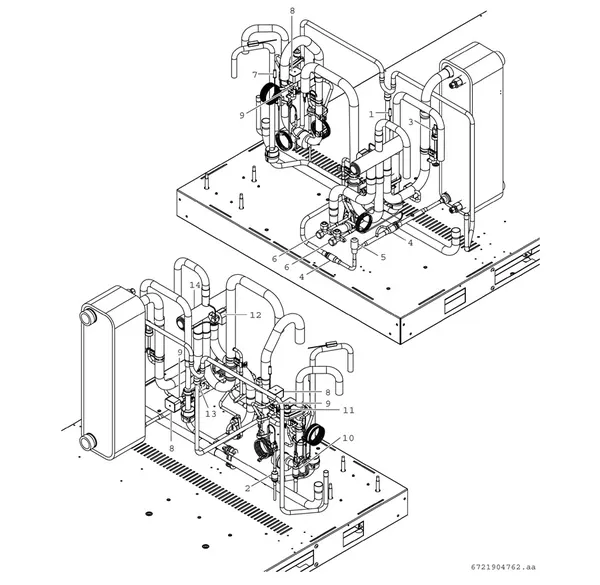 Exploded view Bosch Compress 3000 AWP (CS3000AWP 19): Koelmiddelcircuit