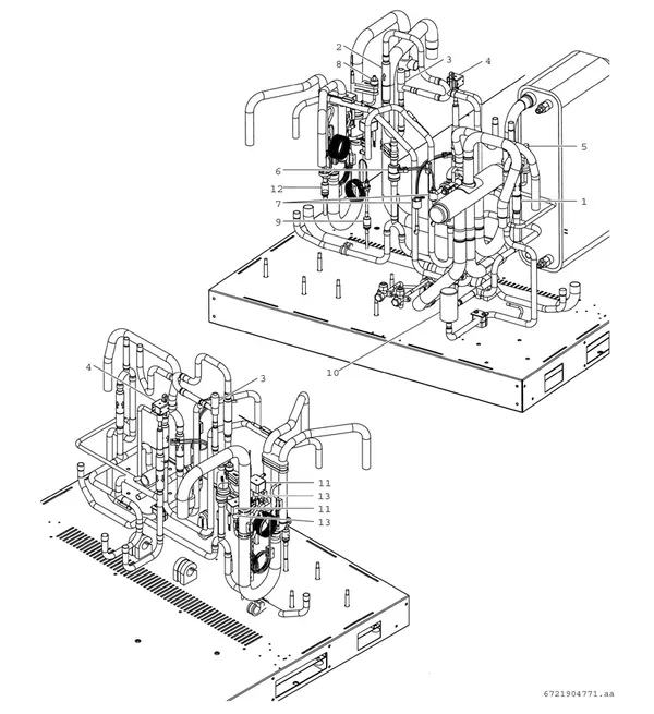 Exploded view Bosch Compress 3000 AWP (CS3000AWP 41 P): Koelmiddelcircuit