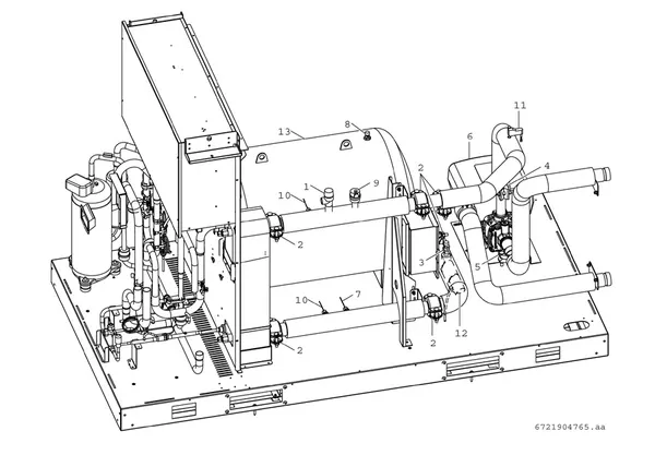 Exploded view Bosch Compress 3000 AWP (CS3000AWP 24 MB): Boiler inverter pomp
