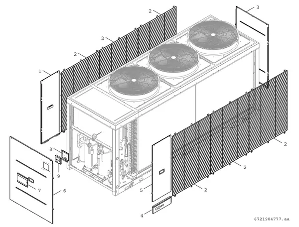Exploded view Bosch Compress 3000 AWP (CS3000AWP 53 MB): Plaat