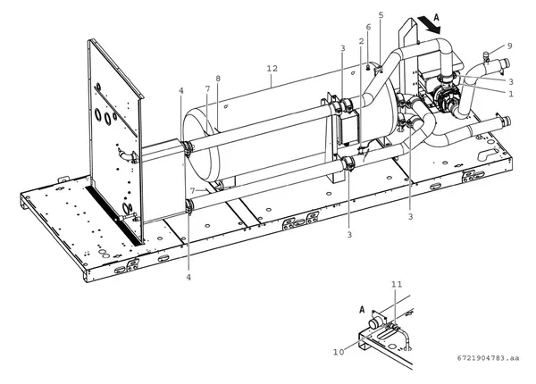 Exploded view Bosch Compress 3000 AWP (CS3000AWP 59 MB): Boiler inverter pomp