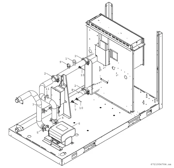 Exploded view Bosch Compress 3000 AWP (CS3000AWP 24 PC): Inverter pomp