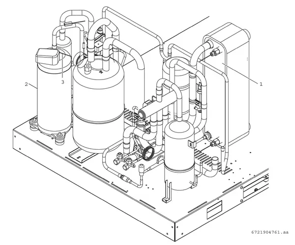 Exploded view Bosch Compress 3000 AWP (CS3000AWP 16 MBC): Compressor platenwisselaar