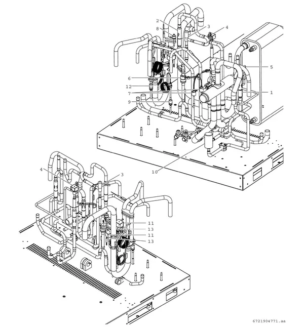Exploded view Bosch Compress 3000 AWP (CS3000AWP 31 MBC): Koelmiddelcircuit