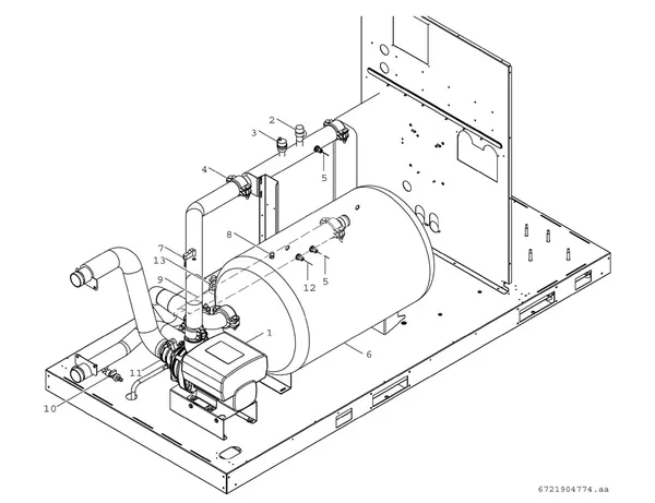 Exploded view Bosch Compress 3000 AWP (CS3000AWP 41 MBC): Boiler inverter pomp