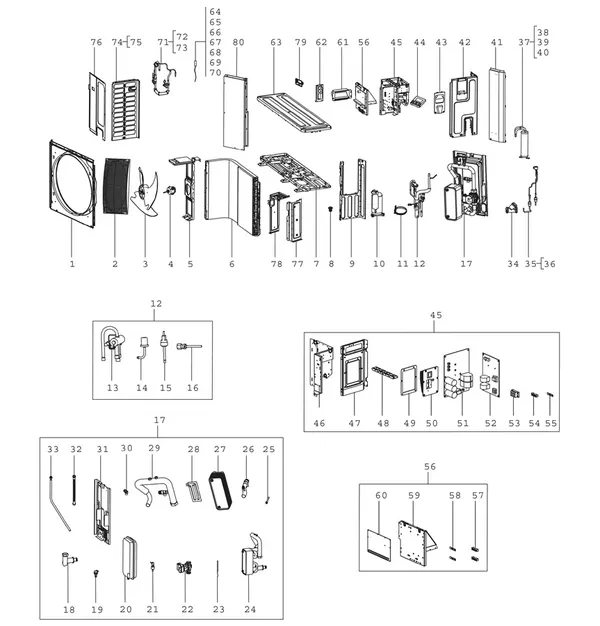 Exploded view Bosch Compress 2000 AWS (CS2000AWF 4 R-S): Totaaloverzicht 4