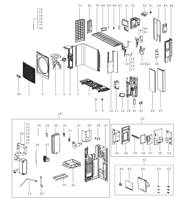 Exploded view Bosch Compress 2000 AWS (CS2000AWF 8 R-S): Totaaloverzicht 8