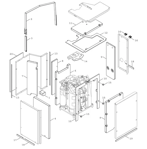 Exploded view Bosch Compress 5800i AW 5 OR-S: Isolatie van koelcircuit