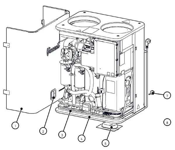 Exploded view Itho Daalderop Vincent Combi (03-00862): Behuizing