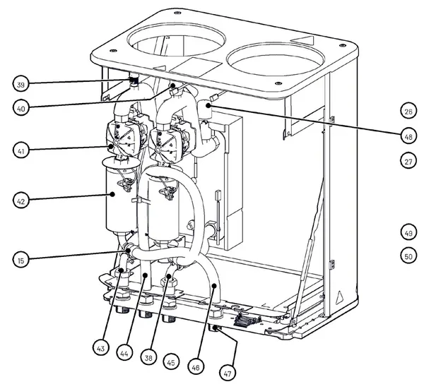 Exploded view Itho Daalderop Vincent Combi (03-00862): Hydraulisch
