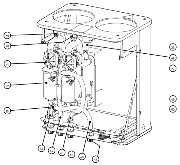 Exploded view Itho Daalderop Vincent Hybride (03-00863): Hydraulisch