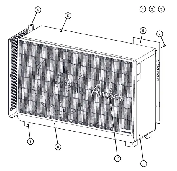 Exploded view Itho Daalderop Amber 95 (03-00764): Behuizing