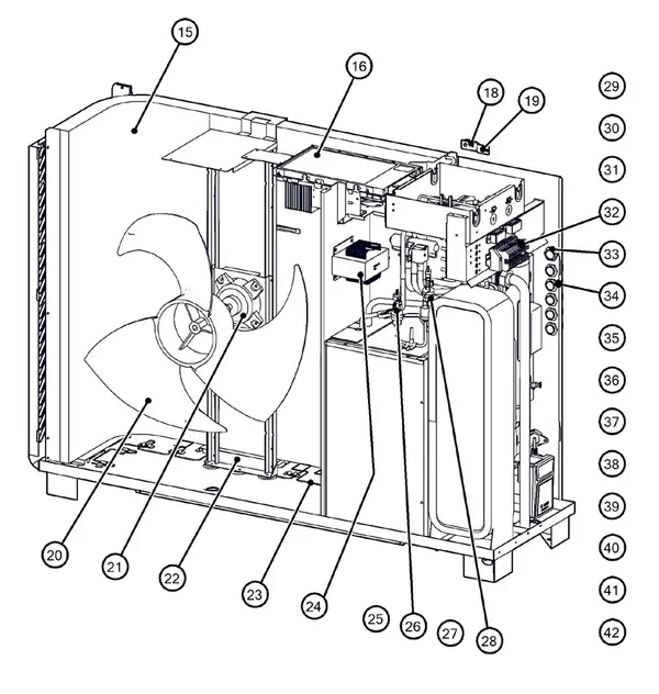 Exploded view Itho Daalderop Amber 95 (03-00764): Elektronica en sensoren