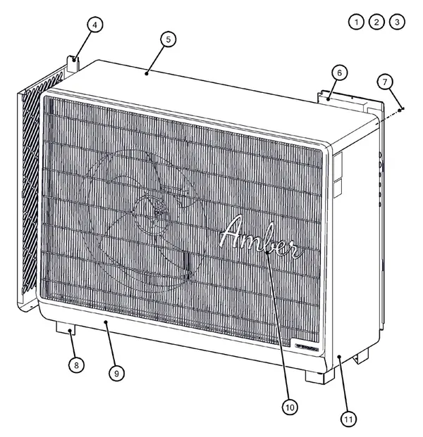 Exploded view Itho Daalderop Amber 120 (03-00765): Behuizing
